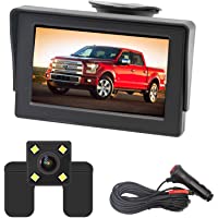 OBEST 4.3” Cámara de Respaldo HD Kit de Monitor- Fácil instalación Impermeable Visión Nocturna Sistema de observación de…